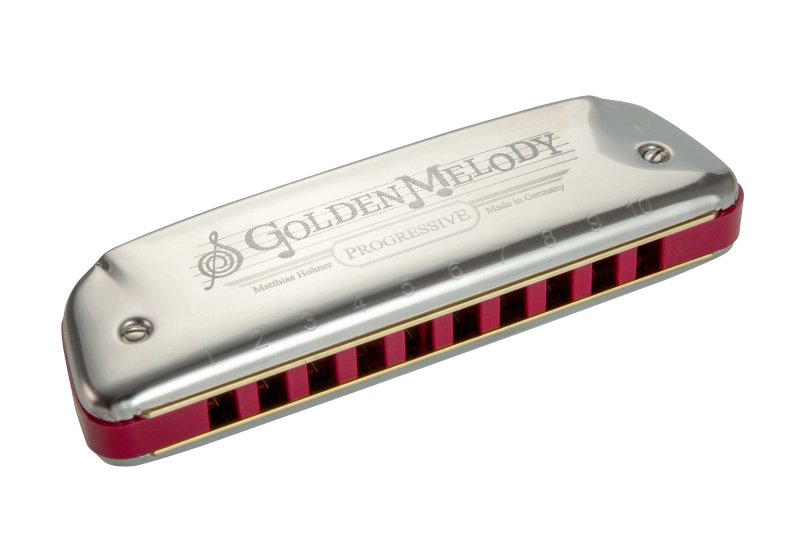 Hohner - Progressive Series Golden Melody Harmonica, D Major #M544BX-D