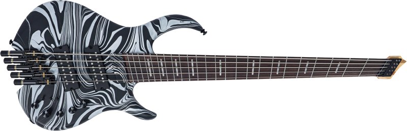 Sire - M6 Headless 5-String Bass Guitar with Marcus Heritage-3 Preamp and Gig Bag, Black swirl #M6-HDL-5-BKSWIRL