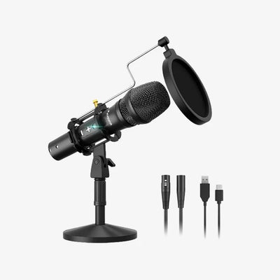 Maono - AU-HD300T Microphone de diffusion dynamique USB/XLR