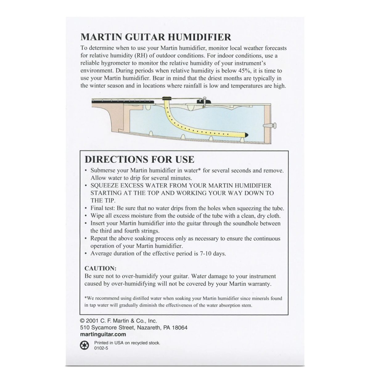 Martin - Guitar Humidifier #18AHG
