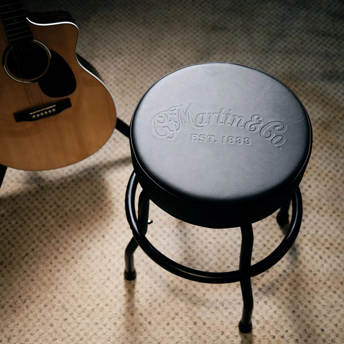Martin - Tone on Tone Black Barstool #18N0400