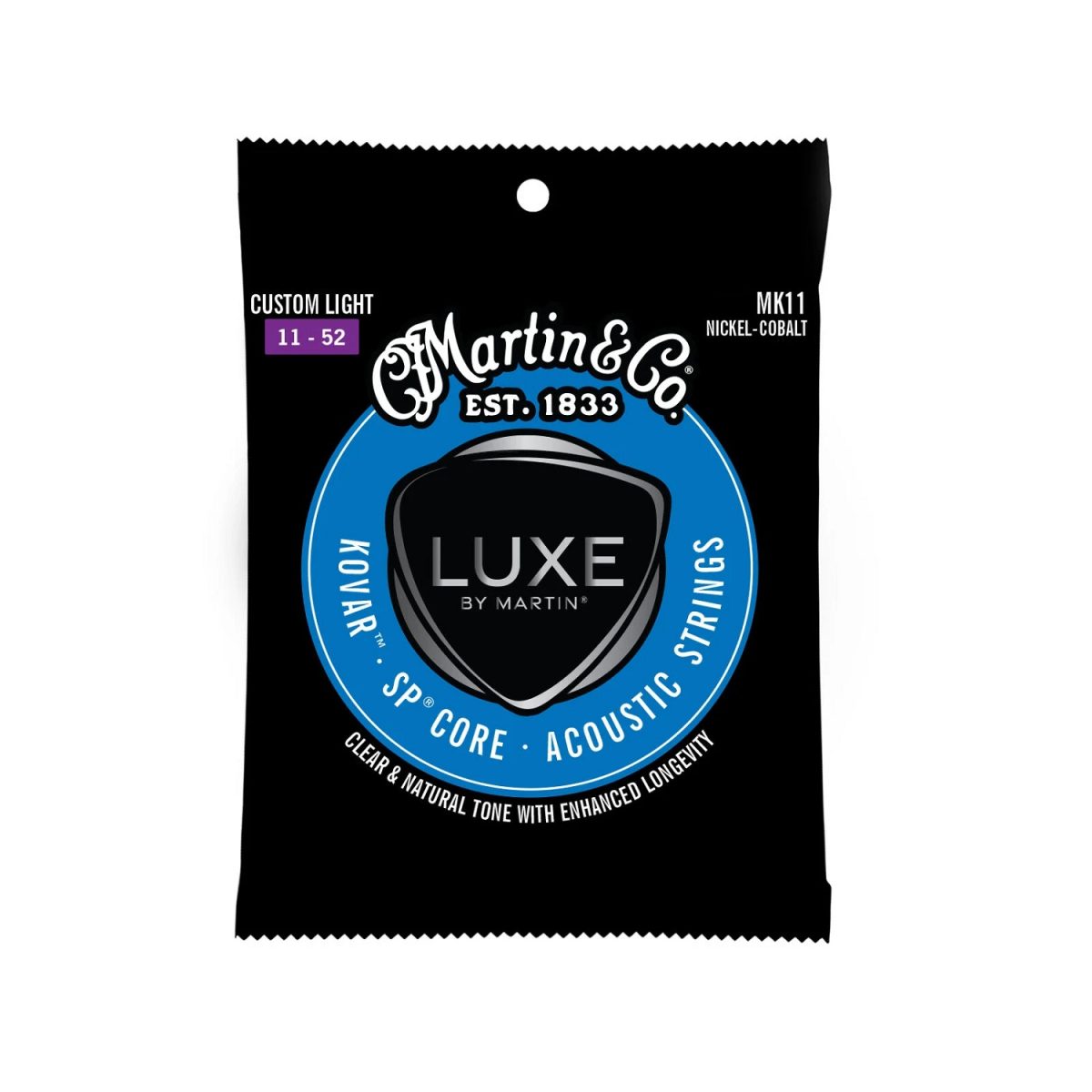 Martin - 11-52 Luxe Kovar Custom Light Acoustic Strings
