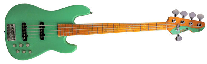 Markbass - GV 5 Gloxy 5 String Electric Bass, Surf Green #MB-GV-5-GLOXY-GR-CR-MP