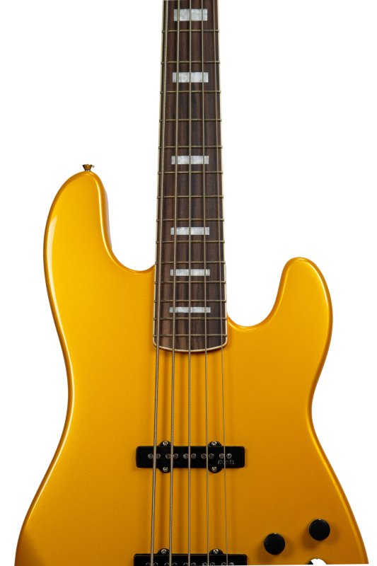 Markbass - GV 5 Gloxy 5-String Electric Bass, Metallic Yellow #MB-GV-5-GLOXY-MY-CR-RW