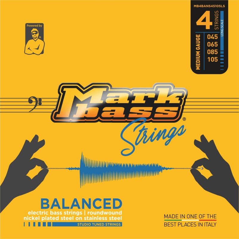 Markbass - Nickel Plated Steel On Stainless Steel Studio Tuned Bass String (.045 - .105) #MB4BANS45105LS