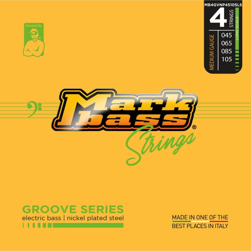 Markbass - Long Scale 4 Bass Strings - Nickel Plated Steel, Medium Gauge #MB4GVNP45105LS