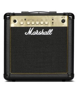 Marshall - 15-watt, 2-channel 1x8" Guitar Combo Amp w/ 3-band EQ, Line In, and Speaker-emu Line/Headphone Outs #MG15G