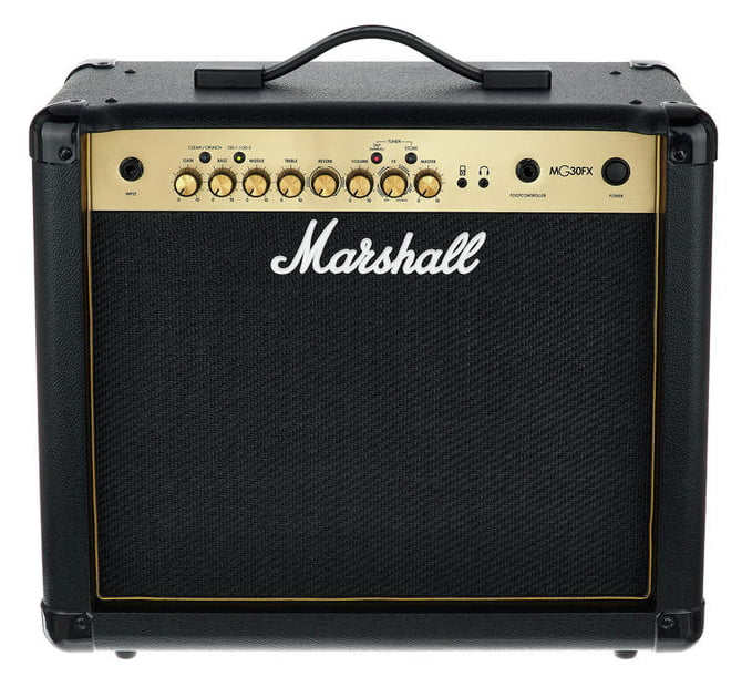 Marshall - 30-watt, 4-channel 1x10" Guitar Combo Amplifier with 3-band EQ, Digital Effects/Reverb, Line In #MG30GFX