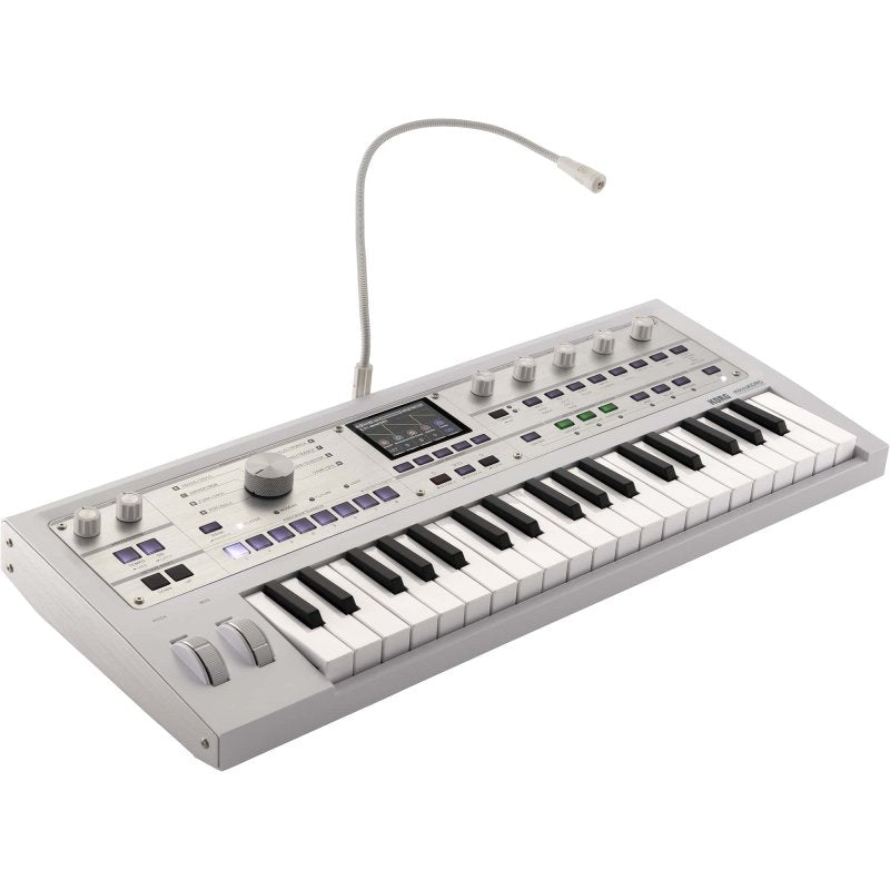 Korg - Limited-Edition MicroKorg 2 37-Key Synthesizer / Vocoder with Soft Case, Metallic White #MICROKORG2WH