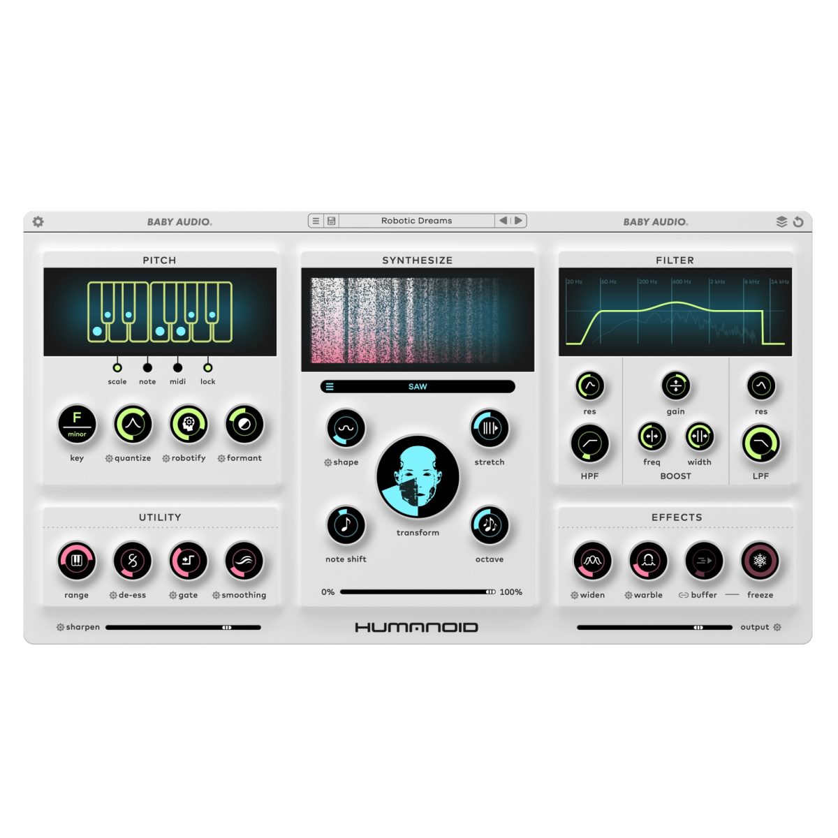 Baby Audio Humanoid - Vocal Transformer / Hard-Tuner Plugin