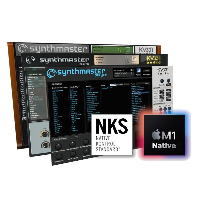 KV331 Audio SynthMaster 2 Player - 2000 préréglages de synthé et 12 paramètres et effets faciles