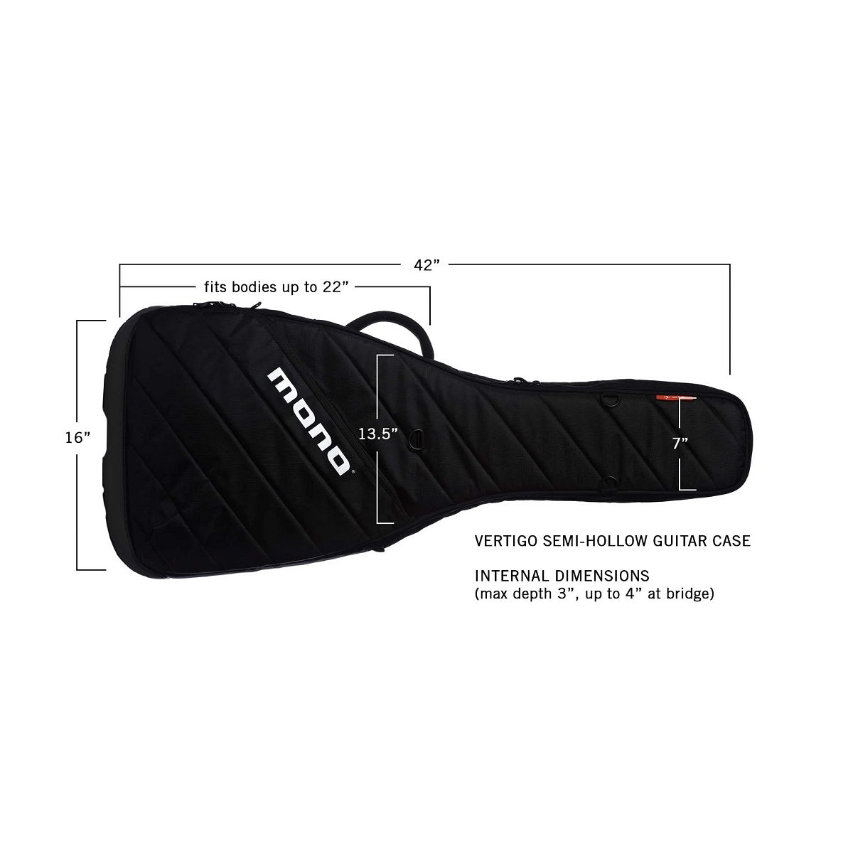 Mono - Vertigo Semi-Hollow Guitar Case - Black