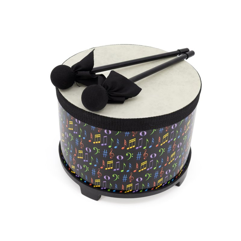 Mano Percussion - Jr. Floor Drum 10" with mallets, Music Theme #MP-JFD10