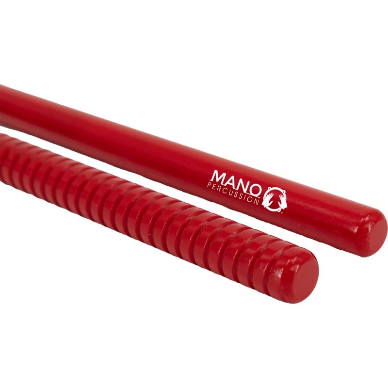 Mano Percussion - Rhythm Sticks Plain Fluted, Red #MP-RSPF-RD