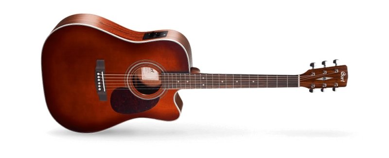 Cort - 6 String Acoustic-Electric Guitar, Right Handed, Brown Burst #MR500E-BR