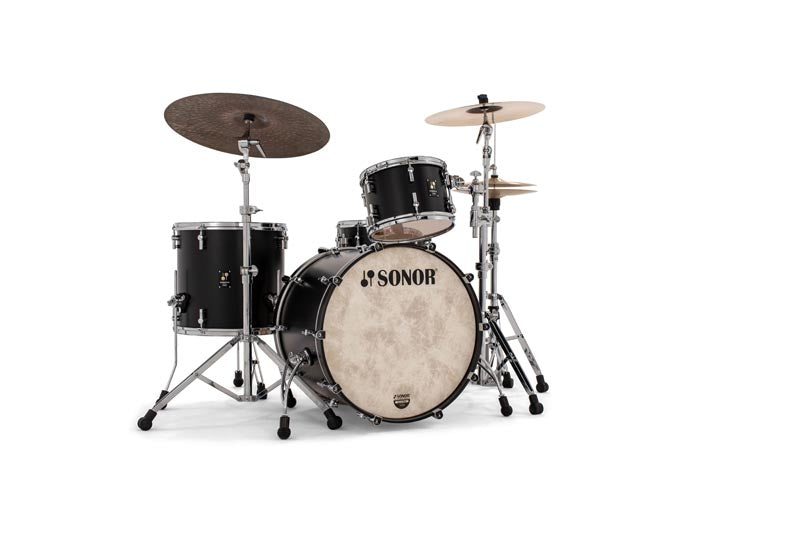 Sonor - MOMENTUM Shell Set: BD 22" x 17.25" (no Mount), TT 12" x 8.5", FT 16" x 15.25", Maple, GT Black #MTM-322-SHELLS-NM-GTB