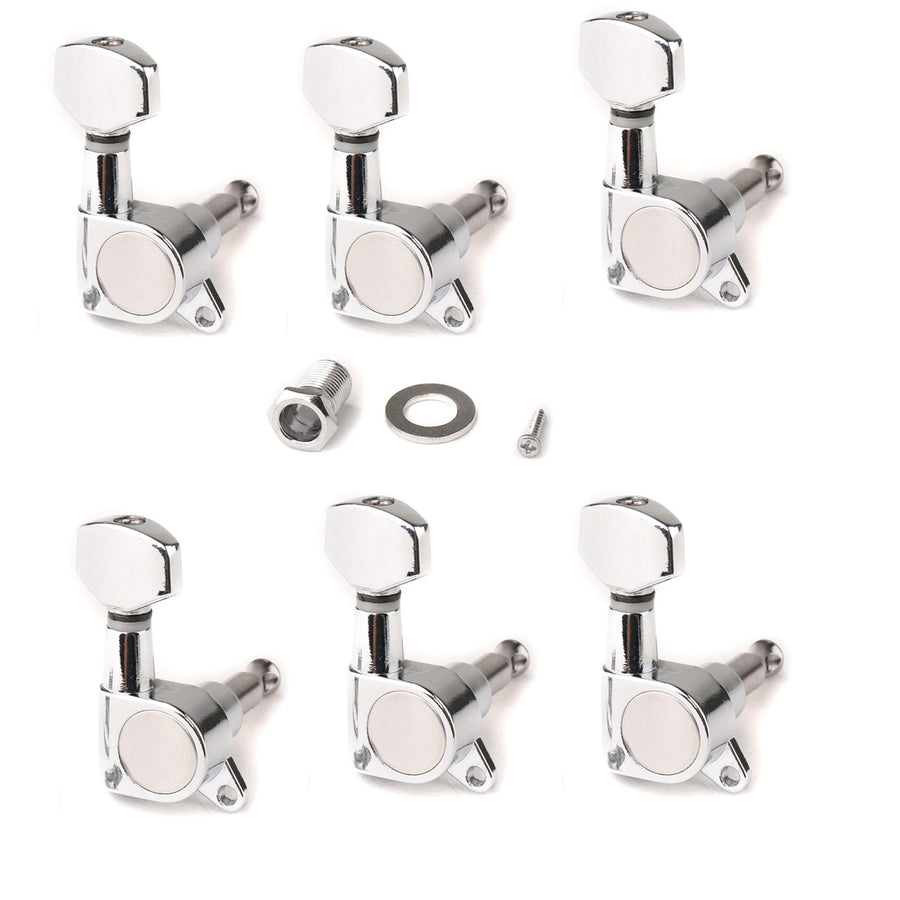 Musiclily – Mécaniques 6 en ligne scellées pour guitare – Chrome droitière #M174-6