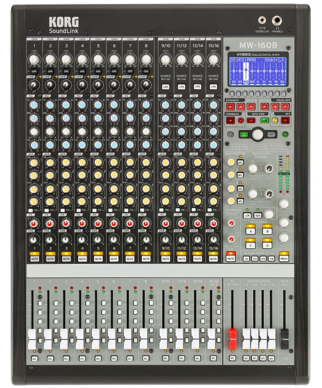 Korg - 16-Channel Hybrid Analog / Digital Mixer #MW1608