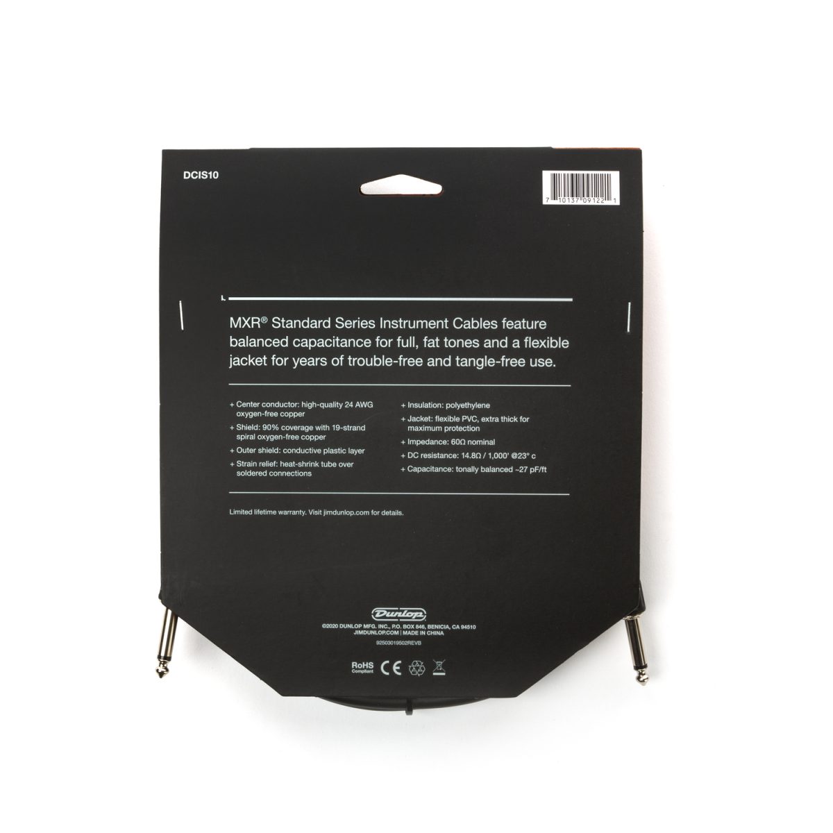MXR-DCIS10 - 10FT Standard Instrument Cable /Straight