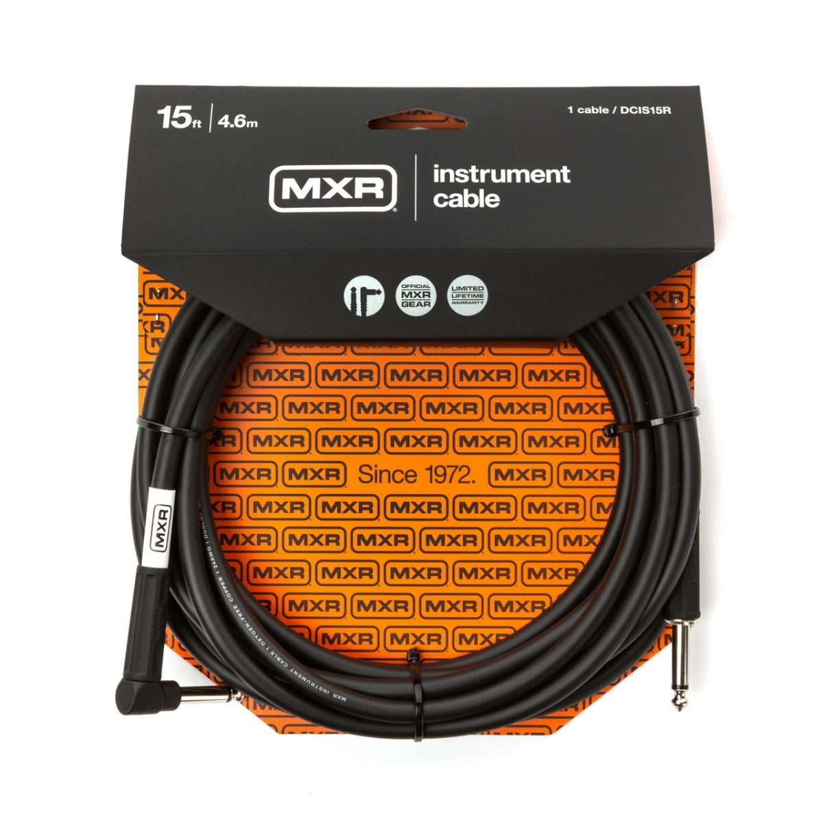 MXR - 15′ Angled Standard Instrument Cable #DCIS15R