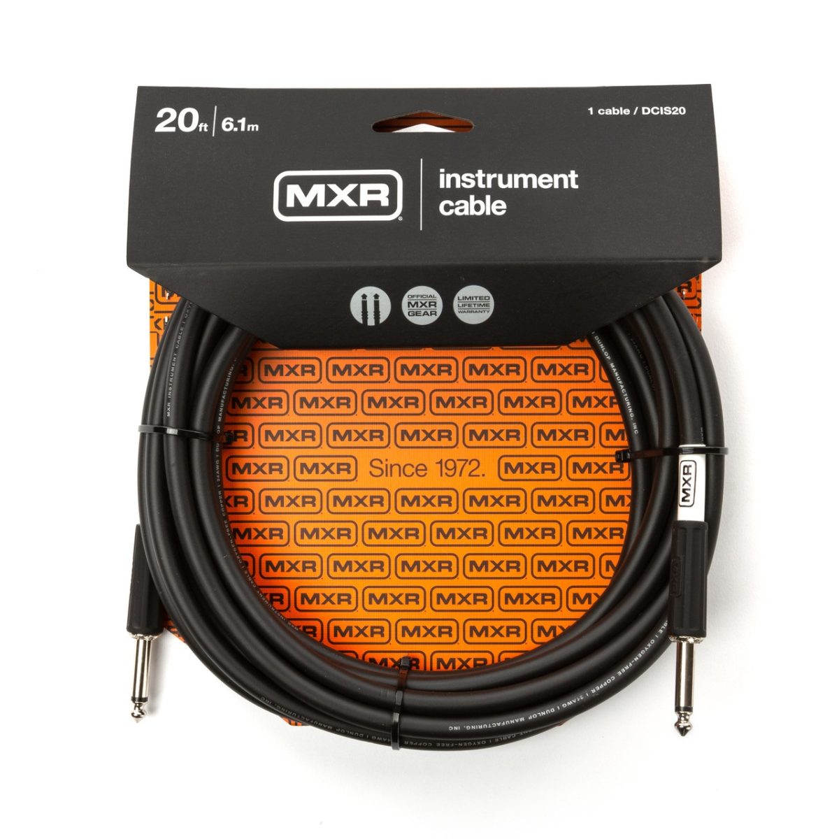 MXR – 20′ Straight Standard Instrument Cable #DCIS20