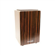 Mano Percussion - Cajon With Foam Seat Pad, Ebony Stripes - MPCAJ100ES