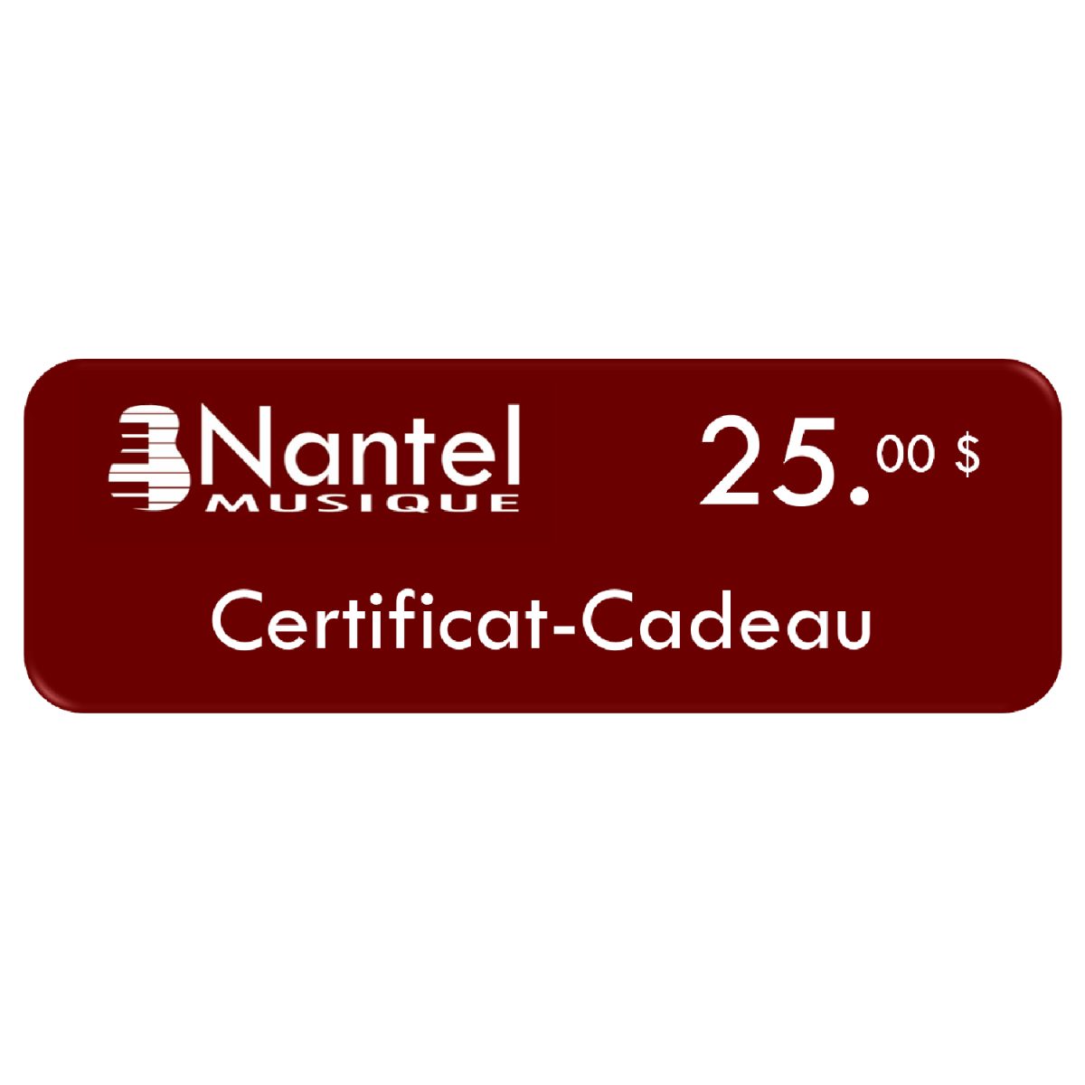 Certificat Cadeau 25$