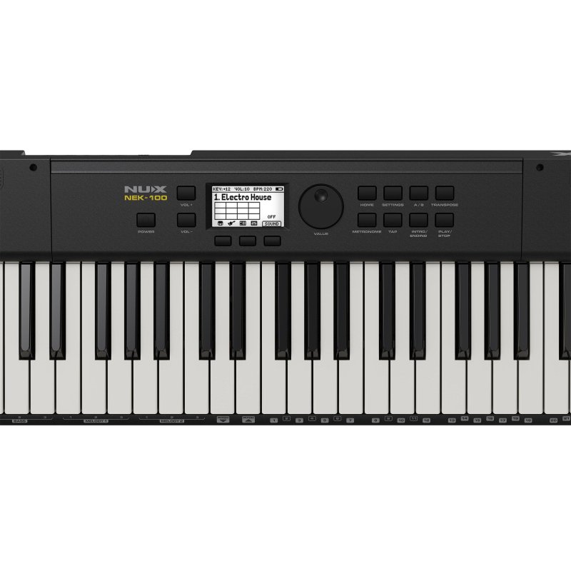 NUX - 61-Key Portable Keyboard with Touch Response, Rechargeable Battery & Bluetooth #NEK-100