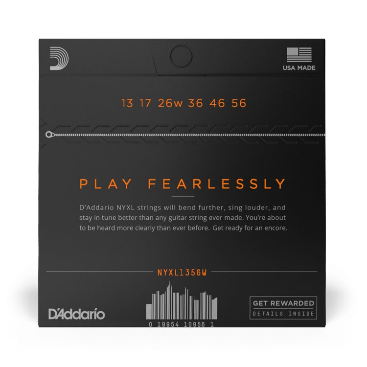 D'Addario - NYXL 13-56 Electric Wound 3rd Nickel Plated Steel - Medium NYXL1356W
