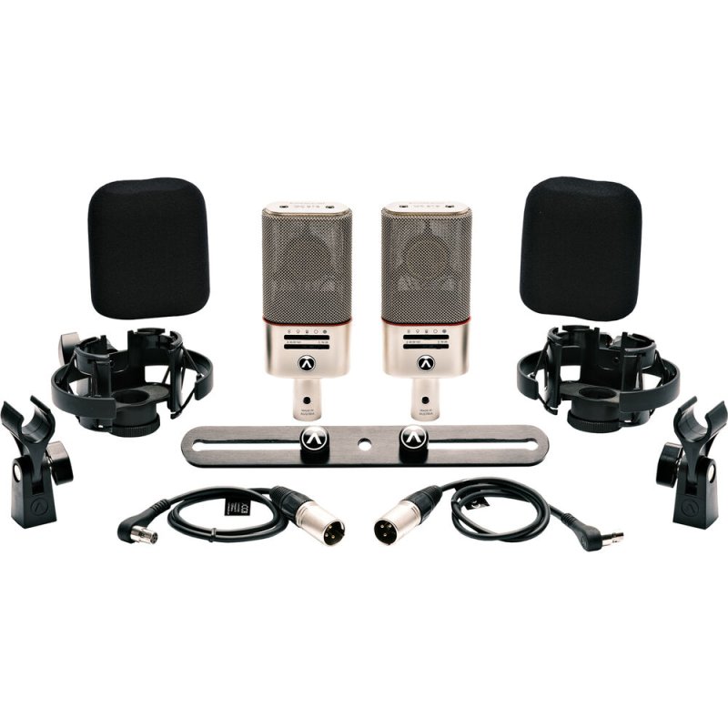 Austrian Audio - Large-Diaphragm Multipattern Condenser Microphone, Silver (Matched Pair) #OC818-DUALSETPLUS