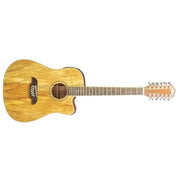 Oscar Schmidt - 12-String Acoustic / Electric Guitar, Spalted Maple #OD312CESM-A