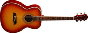 Oscar Schmidt - 6 String OF2 Folk Acoustic Guitar. Cherry Sunburst #OF2CS-A