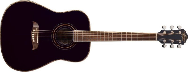 Oscar Schmidt - 3/4 Size Dreadnought Acoustic Guitar, Black High Gloss #OG1B-A