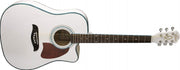 Oscar Schmidt - 6 String OG2CE Dreadnought Acoustic Electric Guitar, White #OG2CEWH-A