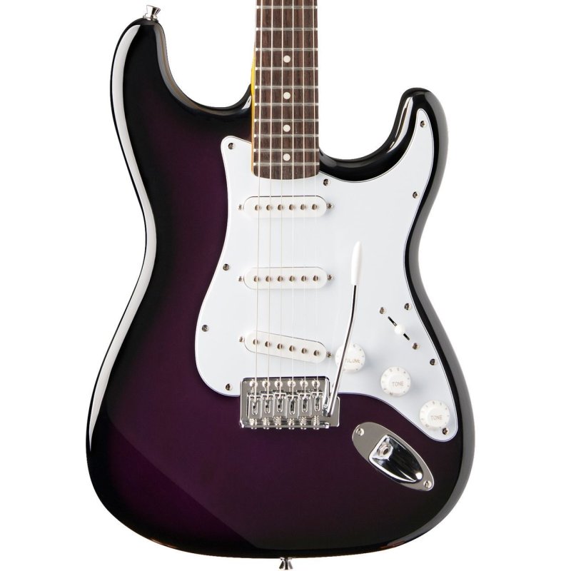 Oscar Schmidt - Purple Sunburst Solid Body Strat-Style Electric Guitar #OS-300-PS-A