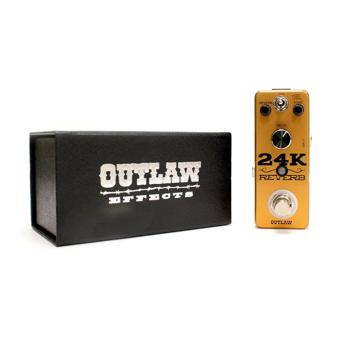 Outlaw - 24K 3 Mode Reverb Pedal With Box