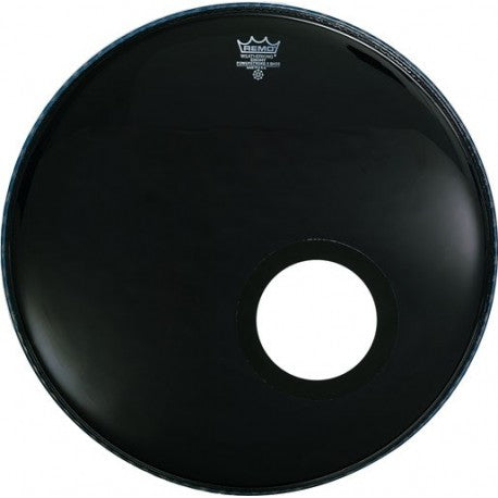 Remo - 20" Powerstroke P3 Ebony Bass Drumhead With 5" Black Dynamo #P3-1020-ES-DM