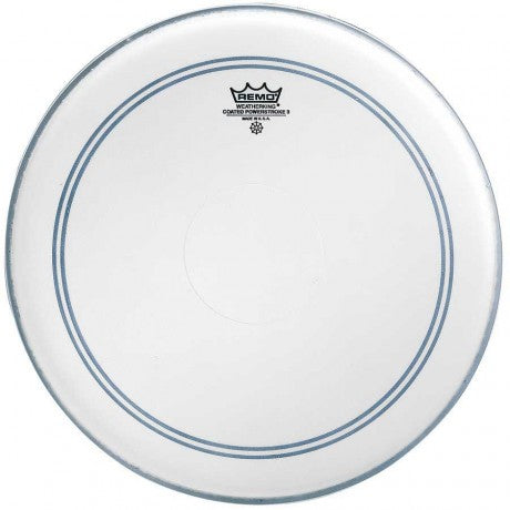 Remo - Bass Drum Heads : Powerstroke 3, Coated, 26 Diameter, 3,2-1/2" Impact Patch, No Stripe #P3-1126-C1
