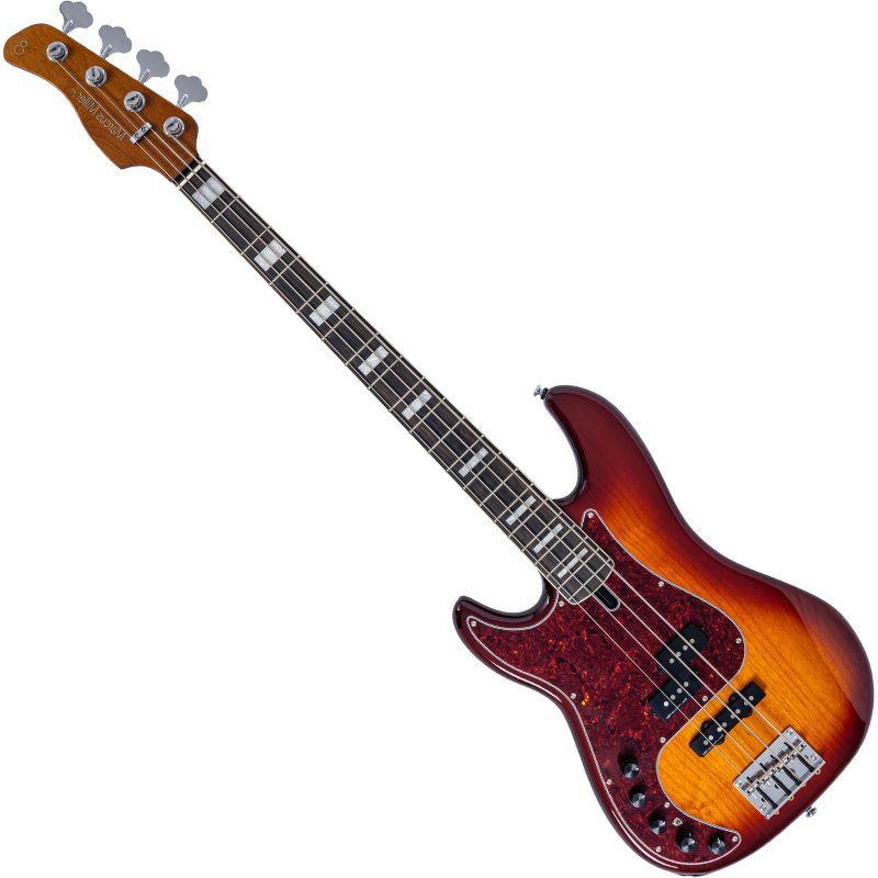 Sire - Sire P7 New Gen Left-Handed 4-String PJ Bass Guitar with Marcus Super-PJ Revolution Pickups, Tobacco Sunburst #P7-ALDER-4-NEWGEN-TS-LH