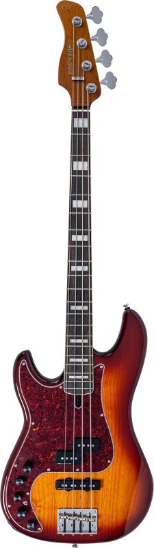 Sire - Sire P7 New Gen Left-Handed 4-String PJ Bass Guitar with Marcus Super-PJ Revolution Pickups, Tobacco Sunburst #P7-ALDER-4-NEWGEN-TS-LH