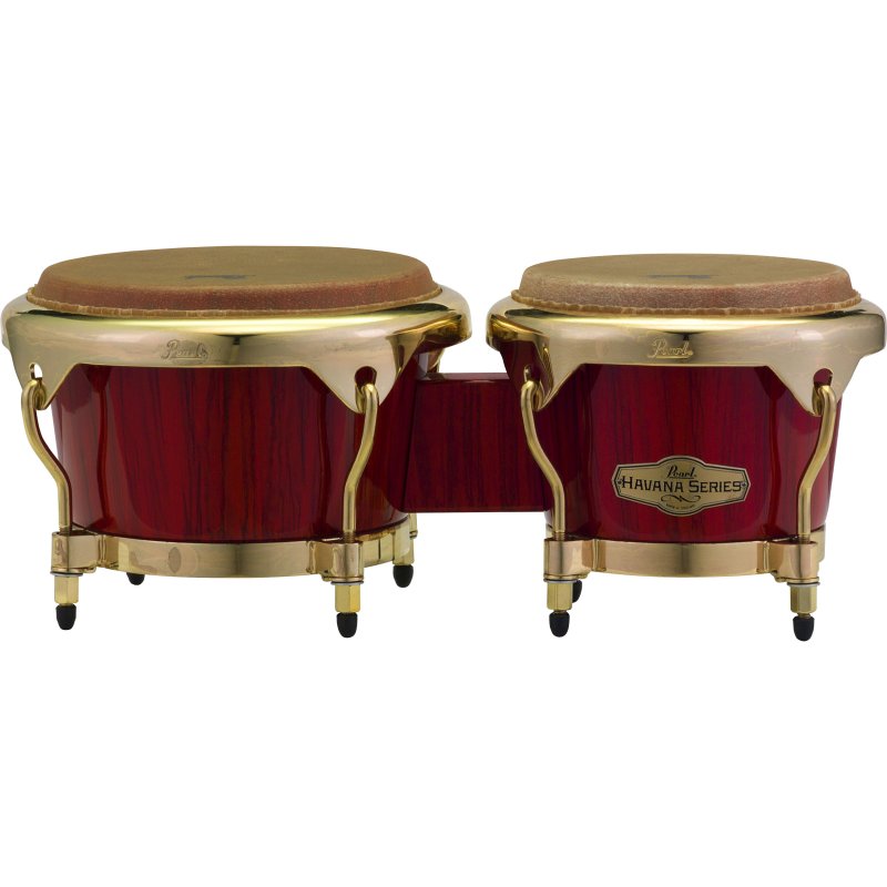 Pearl - Havana Series Fiberglass Bongos, 7 and 9 Inch, Red Tiger Stripe #PBF-300HV651