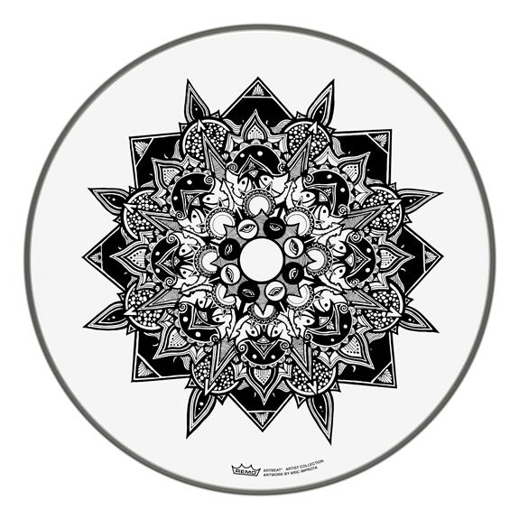 Remo - ARTBEAT® Artist Collection, Aric Improta, 16" Emperor Drum Batter Head - Disillusion #PE-0016-AB-006