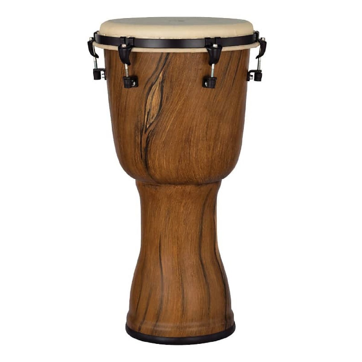 Pearl – 12” Top Tuned Djembe – Weathered Oak