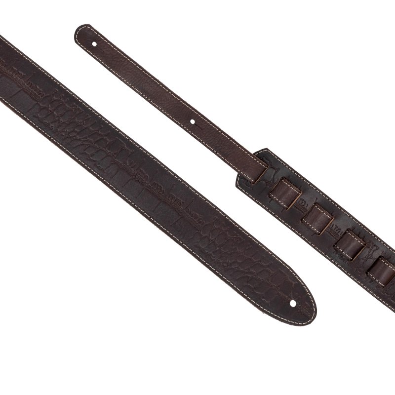 Profile - 2.25" Leather Strap with Hot Press Design, Brown #PGS-EBL-6000-BR