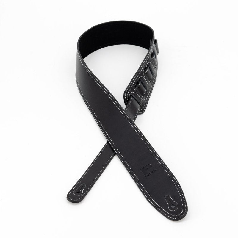 Profile - 2.5" Leather Strap with White Double Stitching, Black #PGS-LS-7000-BK