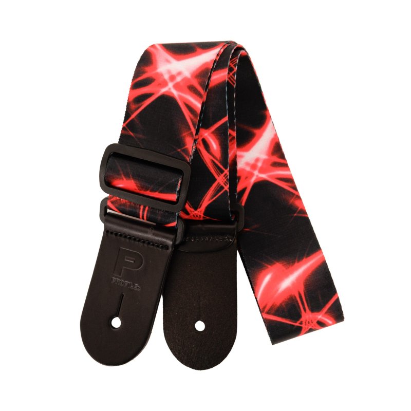 Profile - Terylene, Red Strobe Light Effect Printed Strap #PGS-TY-1000-RD