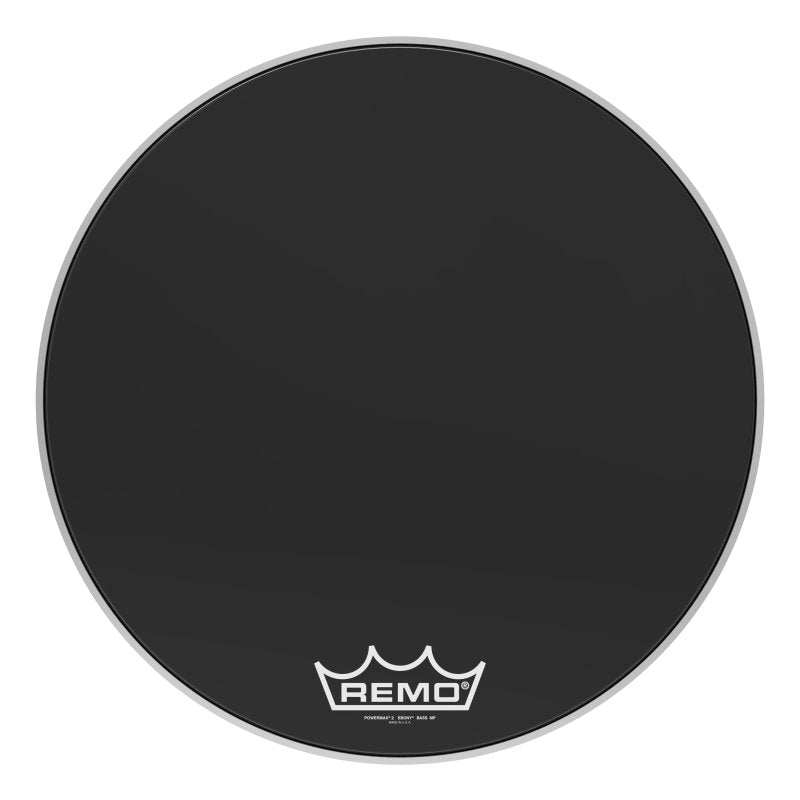 Remo - Powermax® 2 Ebony® Crimplock® Drumhead, 24" #PM-2424-MP
