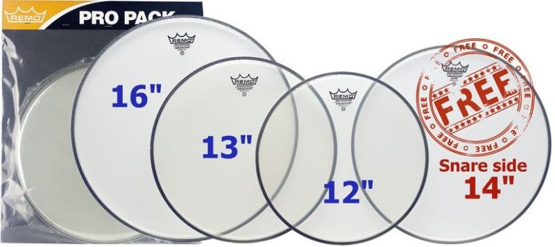 Remo - Ambassador Clear ProPack Plus 14in Hazy Ambassador (Rock) #PP-0740-BA