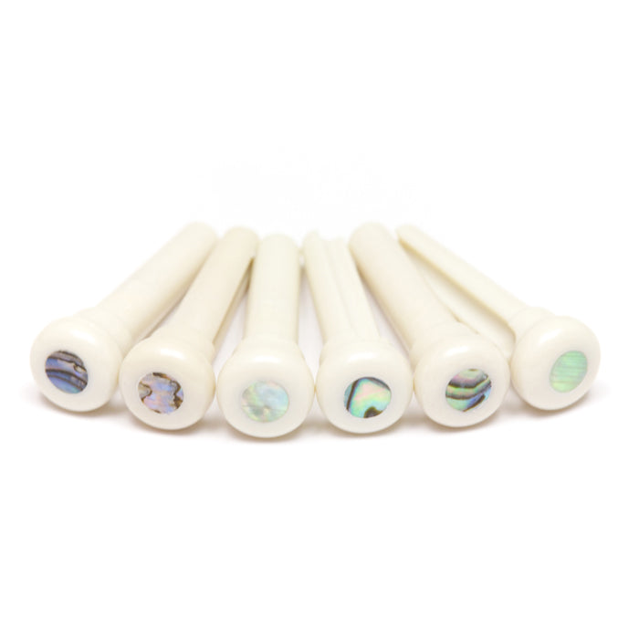 Graph Tech - TUSQ Presentation Style Bridge Pins White With Paua Shell Inlay #PP-1000-00