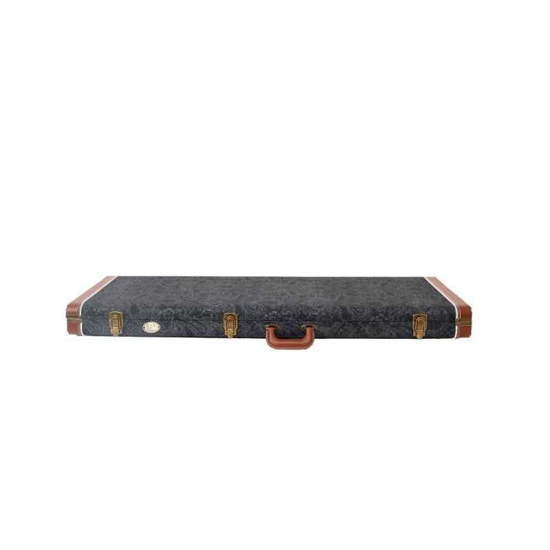 Profile - Bass Guitar Hardshell Case, Black Paisley Pattern #PRC325BPDB-B